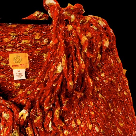Ruby Rd Sweater Button Front Full Collar Sz Med - Picture 2 of 5